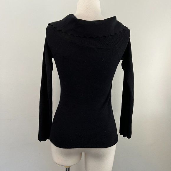 NWT TAHARI Black Off The Shoulder Sweater‎ (XS) - Picture 5 of 7